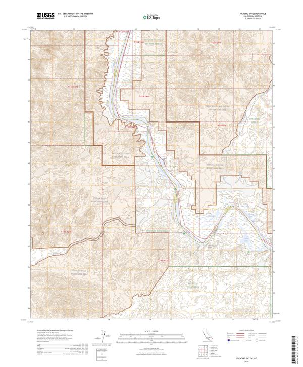 Picacho SW 2026 topographic map thumbnail
