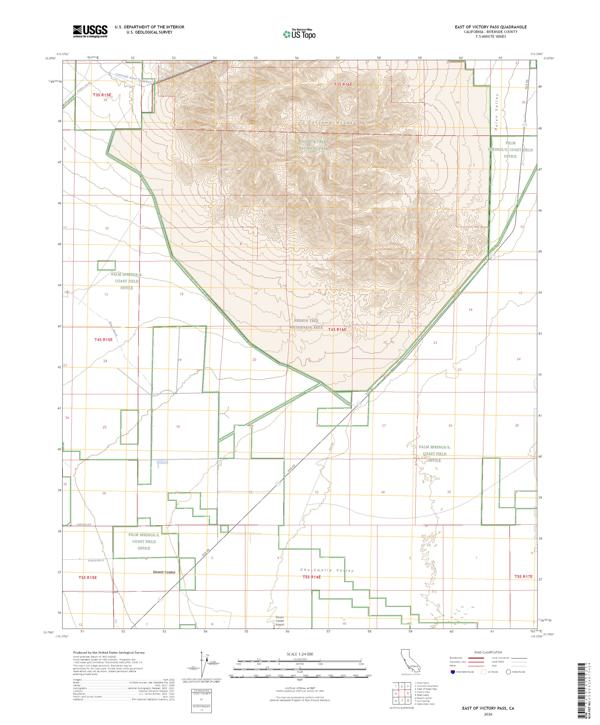 East of Victory Pass topographic map thumbnail
