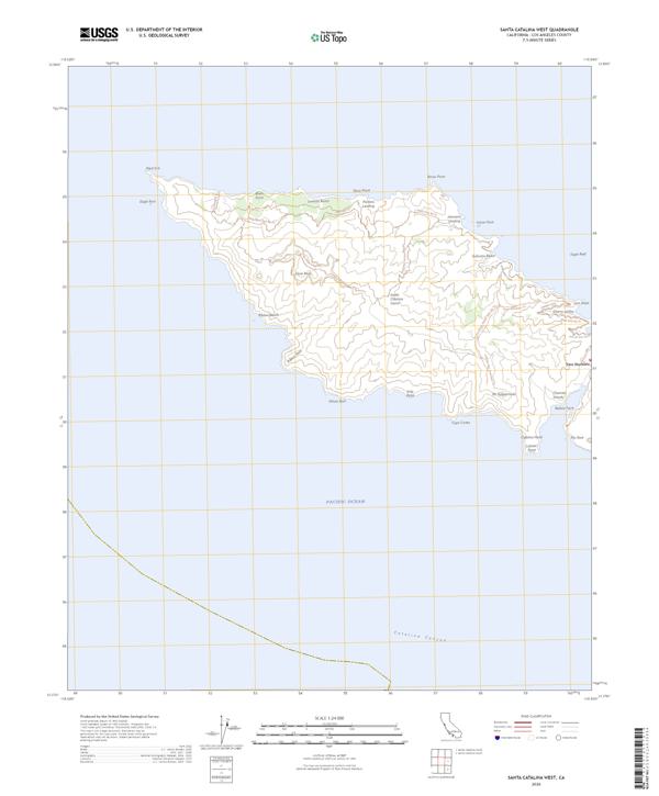 Santa Catalina West 2026 topographic map thumbnail