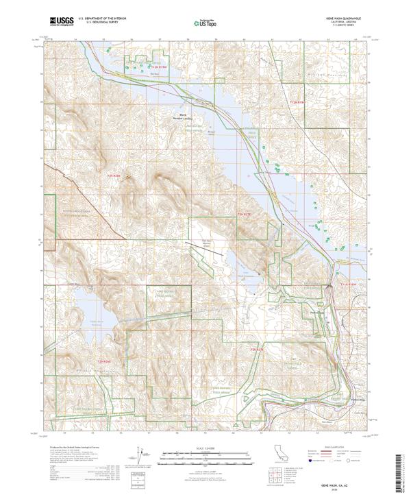 Gene Wash 2026 topographic map thumbnail