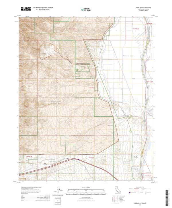 Needles NW 2026 topographic map thumbnail
