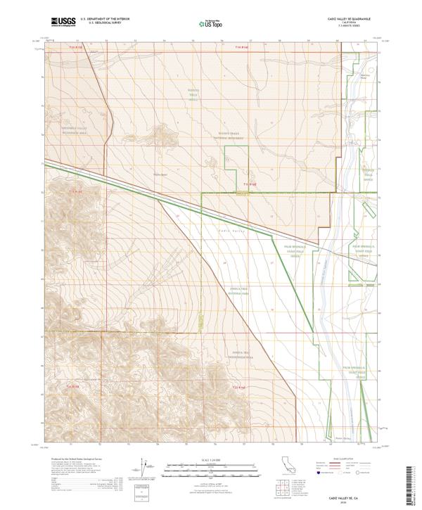 Cadiz Valley SE topographic map thumbnail