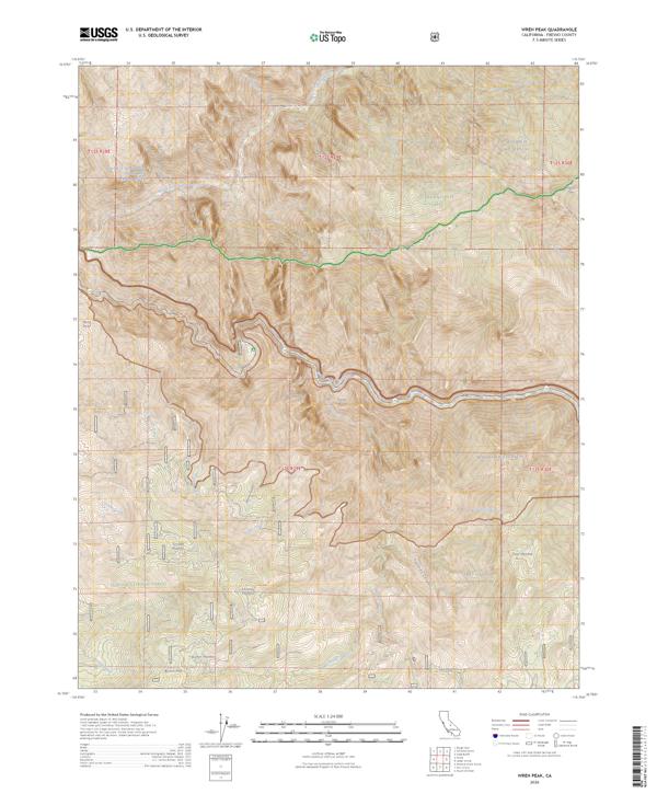 Wren Peak 2026 topographic map thumbnail