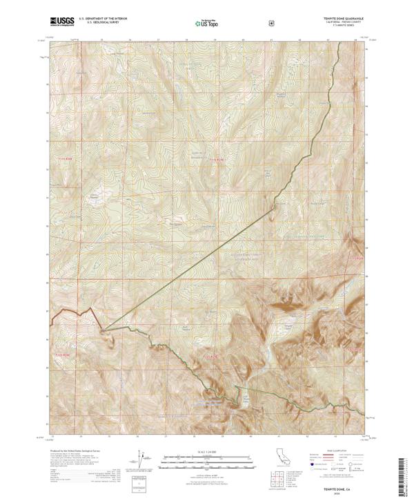 Tehipite Dome 2026 topographic map thumbnail