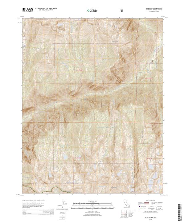 Slide Bluffs 2026 topographic map thumbnail
