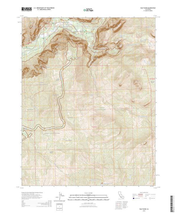 Half Dome 2026 topographic map thumbnail