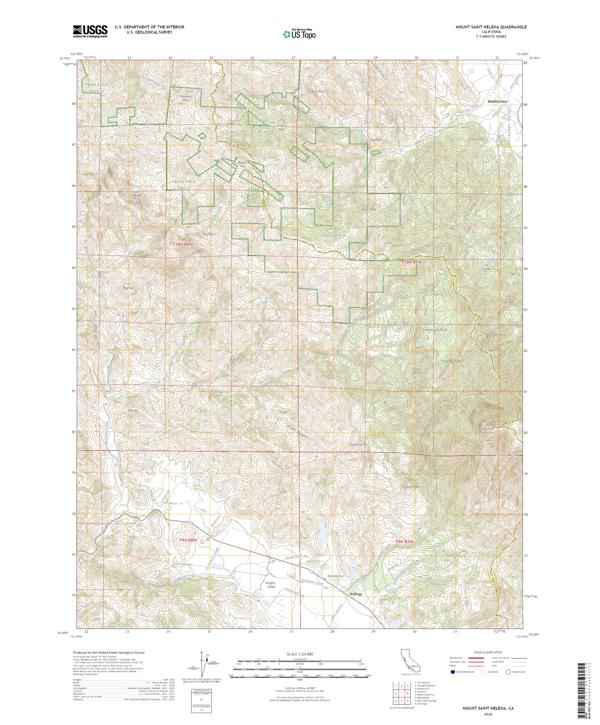 Mount Saint Helena 2026 topographic map thumbnail